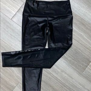 Pure barre faux leather leggings